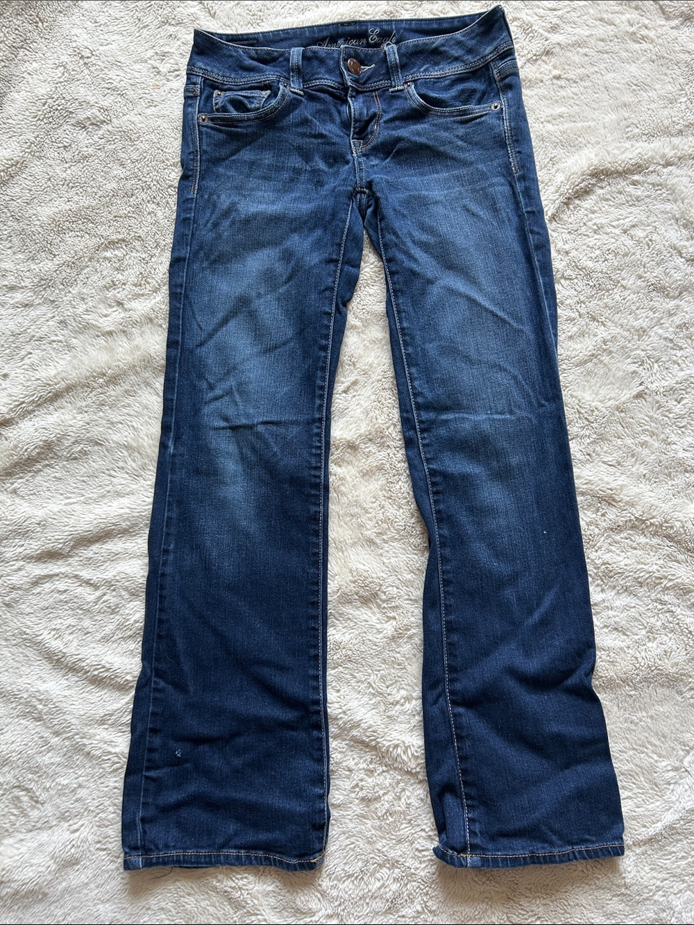 American Eagle Outfitters Dark Blue Bootcut Jeans for Women